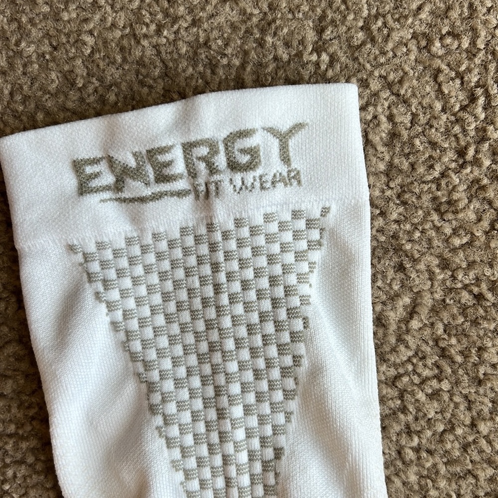 Womens XXL support socks, compression, size 9-12, white, 20-30mmHg - Picture 2 of 3